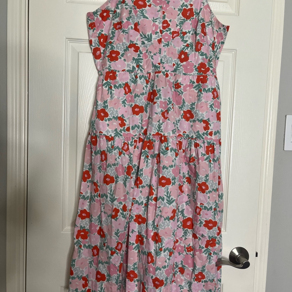 Floral Pink Midi Dress